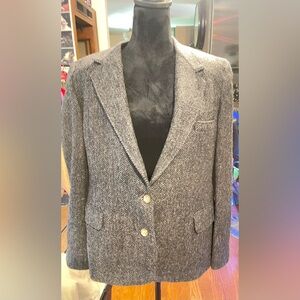 B.J Keats Women's 100% Wool Button Front Blazer w/ Gold tone Buttons & Pockets